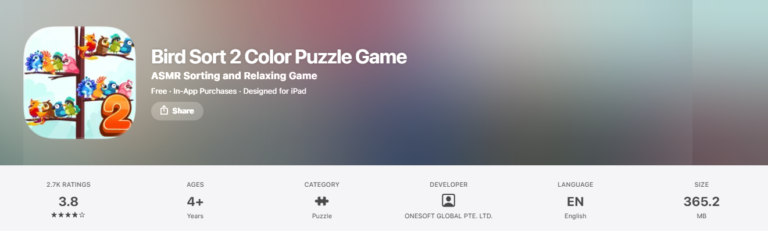 Reach Level 10 on Bird Sort 2 – (US) United States